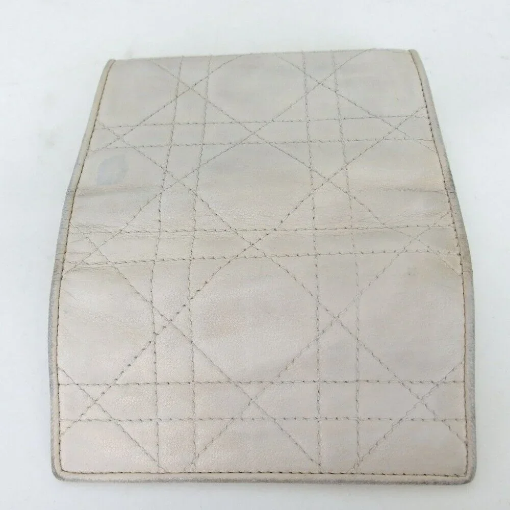 Authentic Christian Dior Canage stitch coin Wallets leather [Used]